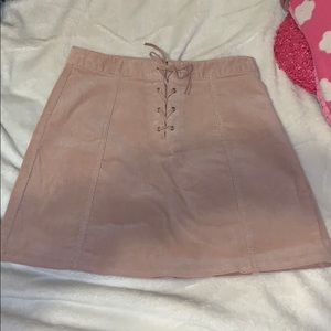 lace up corduroy skirt